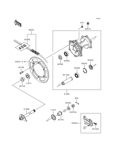  Задняя ступица колеса