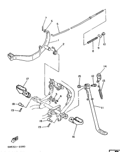 DT50MX Stand. footrest
