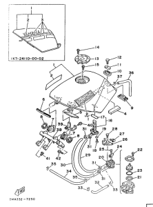 TZR250 Топливный бак
