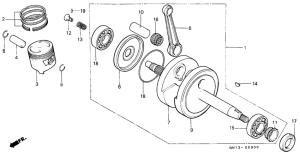 XR80R Crankshaft / piston