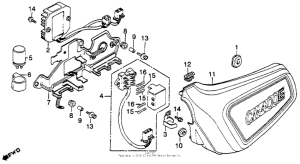 CM400 Left side cover + rectifier + fuse
