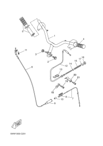 CW50 Steering handle & cable