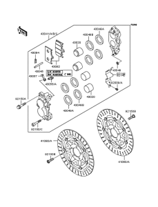 ZX1100 Передний тормоз
