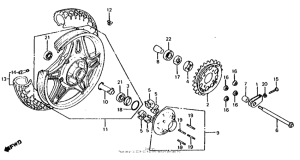 CB650 Cb650c rear wheel 80-81