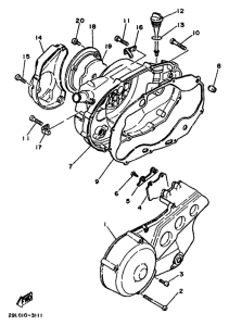 RD350F Крышка картера двигателя