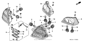 GL1800 (ABS) Rear combination light (gl1800'06-)