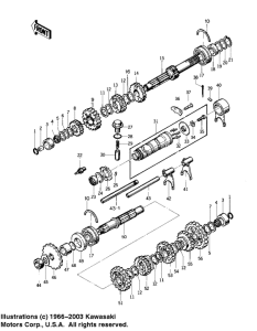 KZ400 Transmission / change drum