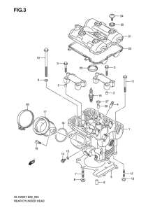 DL1000 Задняя головка цилиндров