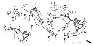 CRM125R Глушитель