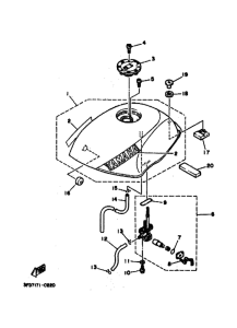 YSR50 YSR50A Tank fuel