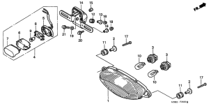 VTR1000F Taillight unit ass`y