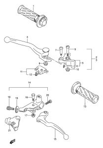 GS500 Рулевой рычаг