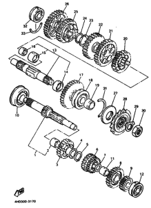 YZF750R Трансмиссия