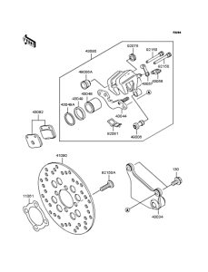 KL110 Задний тормоз