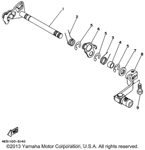YZ80H1 Вал переключения