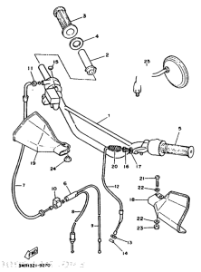 DT50R Steering handle. cable