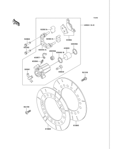 VN750 Передний суппорт