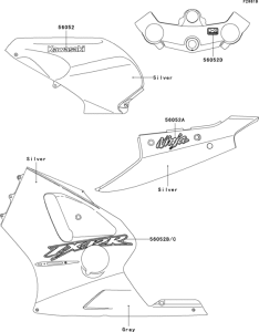 ZX1200 Decals(silver)