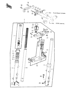 KZ1000 Вилка передней оси