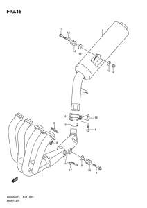 GSX650F Muffler comp