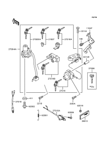 ZX400 Замок зажигания