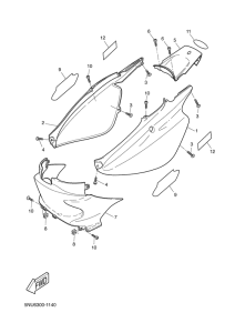 CW50RS Боковые обтекатели