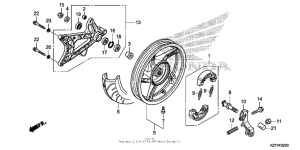PCX150 Rear wheel + swingarm