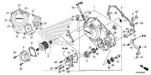 CBR300R Крышка картера правая