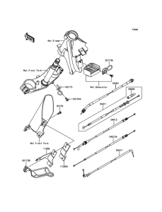 KLX150 Тросы управления