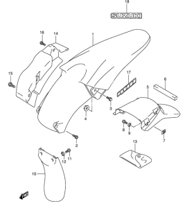 DR-Z400 Заднее крыло