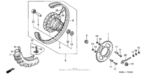 CRF80F Переднее колесо