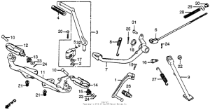 XR80 Pedal + kick starter arm + stand 79