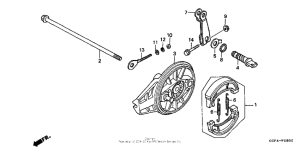 XR70R Rear brake + panel