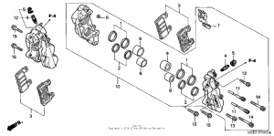  Front brake caliper ('03-'04)