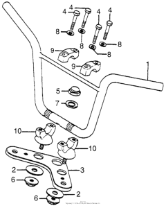 CT70 Handlebar + top bridge