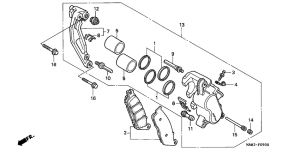 XL600V Передний суппорт