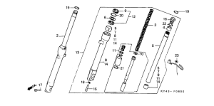 NSR125F Вилка передней оси