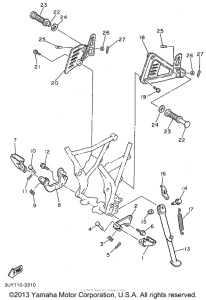 XT600EGC Подножки