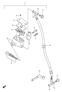 TU250 Передний тормозной цилиндр