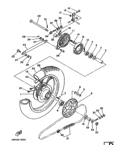 DT50MX Переднее колесо