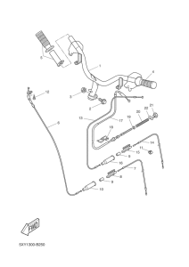 CW50L Steering handle. cable
