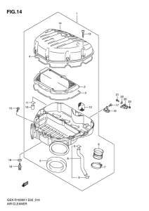 GSX-R1000 Воздухоочиститель
