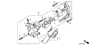 VTR250 Передний суппорт