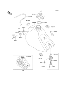 KX100 Топливный бак