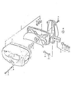 GSX400 Задний комбинированный сигнал