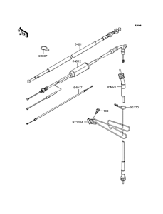 KMX50 Тросы управления