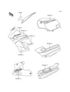 EX250 Decals(ebony)(ex250-f10)