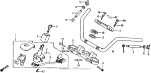 VT750C Handlebar + top bridge