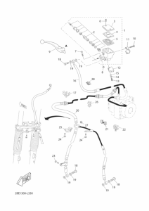 XT660Z (ABS) Передний тормозной цилиндр