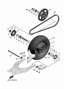 XV1900FDD Переднее колесо